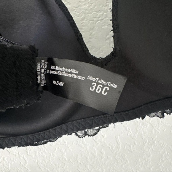 Rene Rofe Wireless Lightly Padded Bra 36C  -Black- - Picture 4 of 6